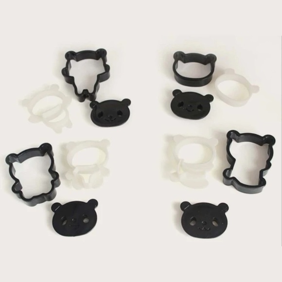 Panda Cookie Cutters Stencils Set of 4 (12 pcs.) - Baking Cooking Home Kitchen - Picture 3 of 8